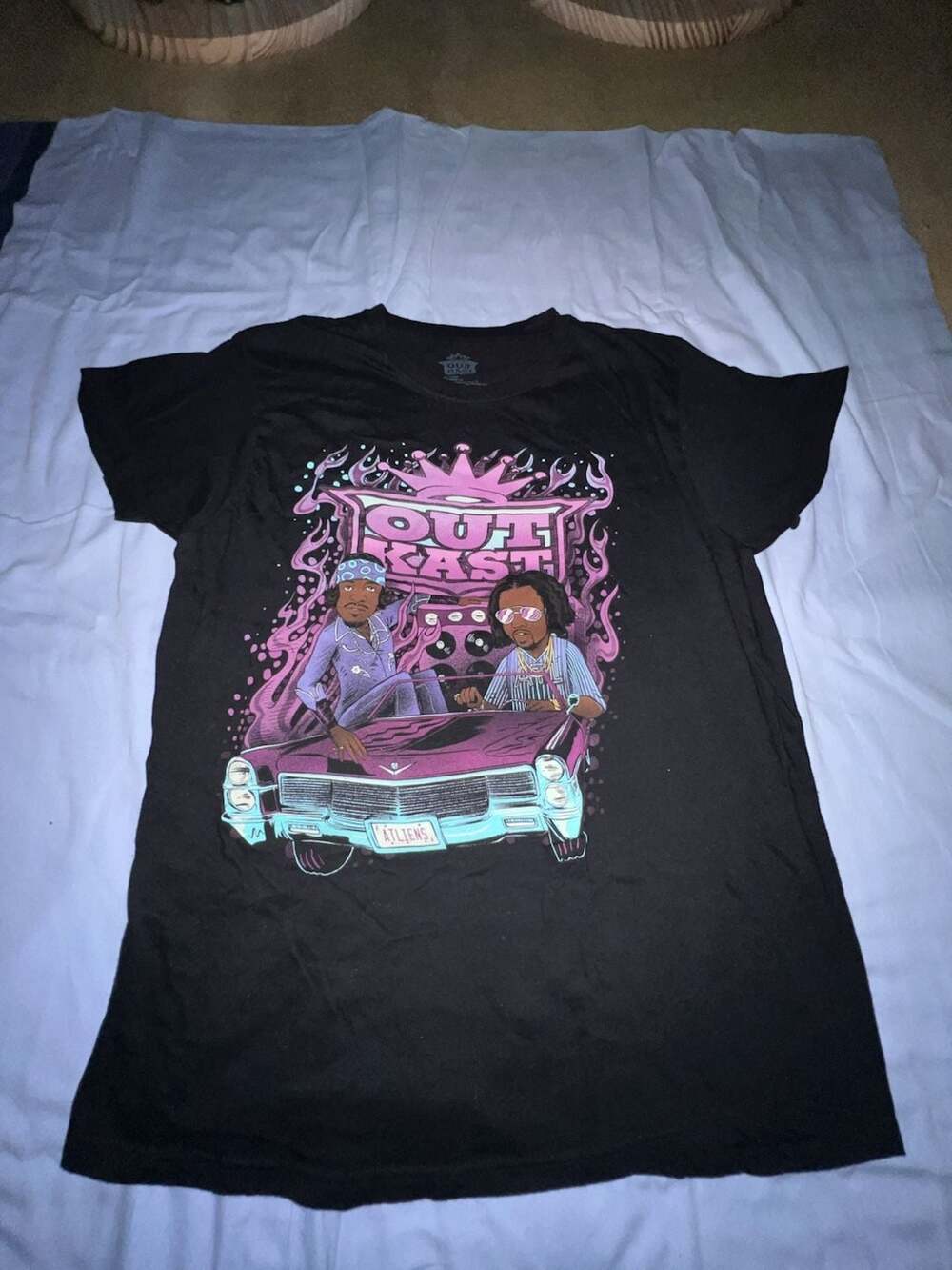 OutKast ATLiens Graphic T-Shirt Caricature Art Black